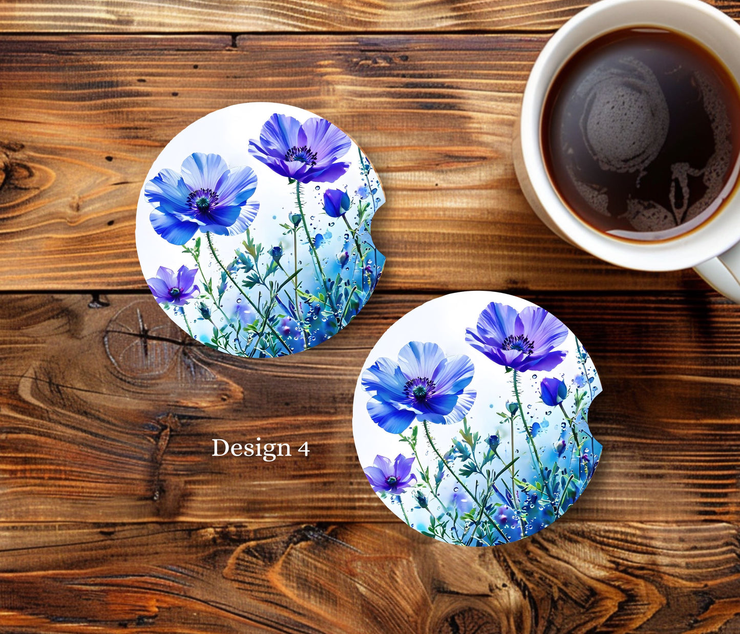 Flowers Car Coasters