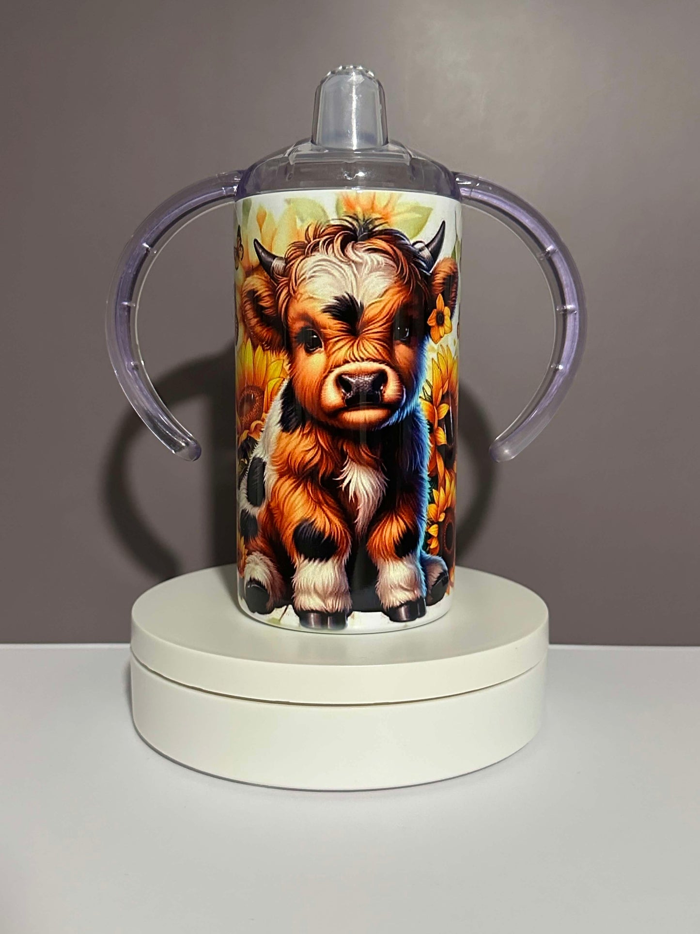 Highland Cow Sippy Cup