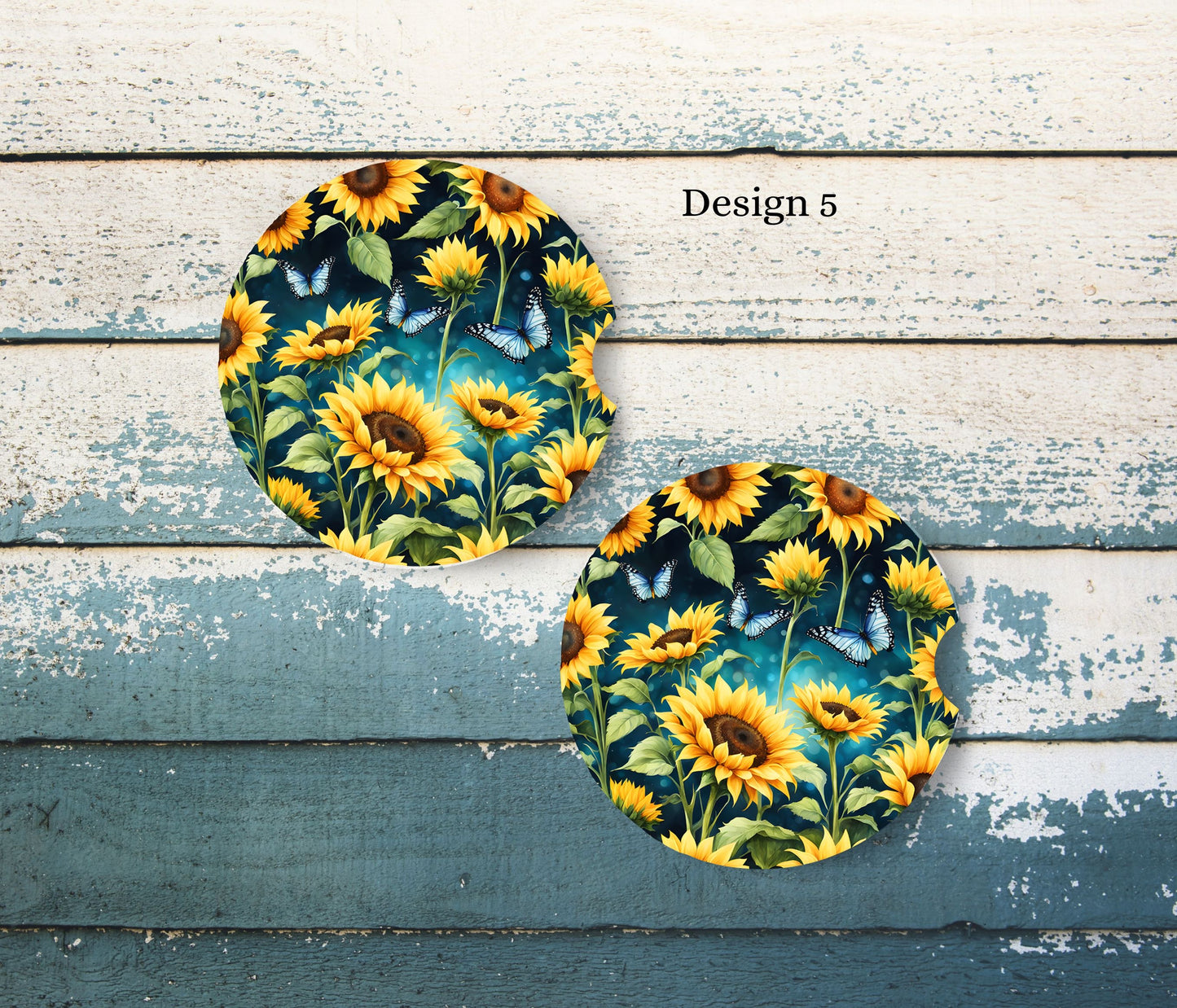 Sunflower Car Coasters 