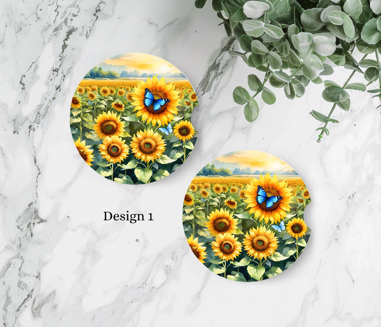 Sunflower Car Coasters 