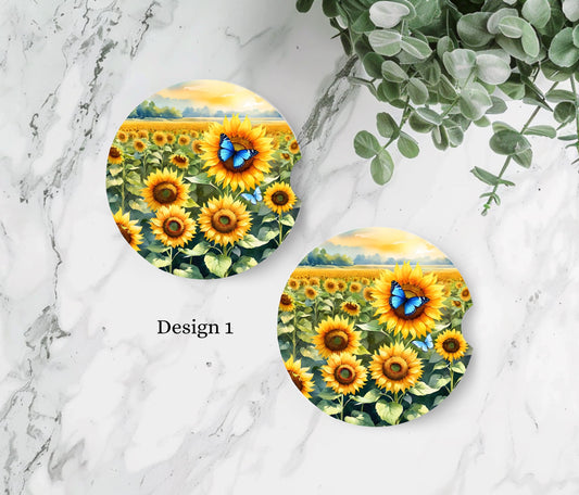 Sunflower Car Coasters  Becca’s Banging Designs 